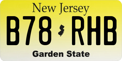 NJ license plate B78RHB