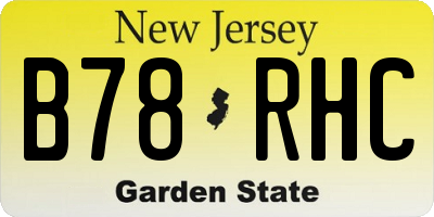NJ license plate B78RHC