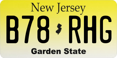NJ license plate B78RHG
