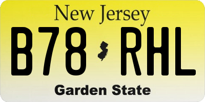 NJ license plate B78RHL