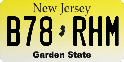NJ license plate B78RHM
