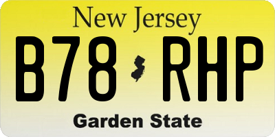 NJ license plate B78RHP