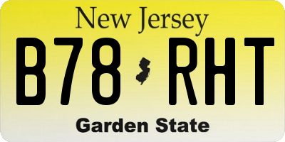 NJ license plate B78RHT
