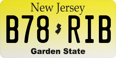 NJ license plate B78RIB