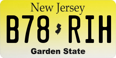 NJ license plate B78RIH