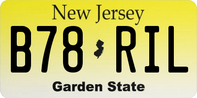 NJ license plate B78RIL