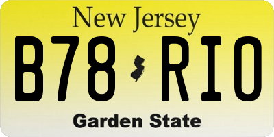 NJ license plate B78RIO