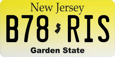 NJ license plate B78RIS