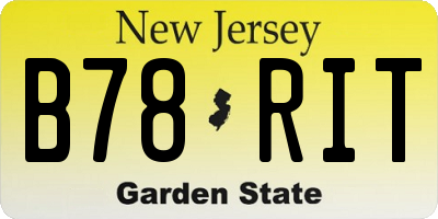 NJ license plate B78RIT