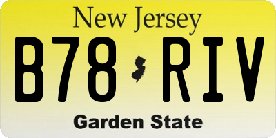 NJ license plate B78RIV