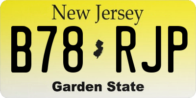 NJ license plate B78RJP