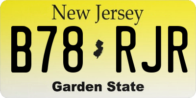 NJ license plate B78RJR
