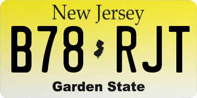 NJ license plate B78RJT