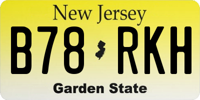 NJ license plate B78RKH