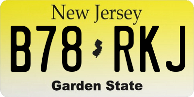 NJ license plate B78RKJ