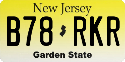 NJ license plate B78RKR