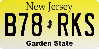 NJ license plate B78RKS