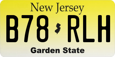 NJ license plate B78RLH