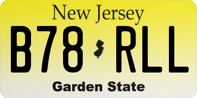 NJ license plate B78RLL