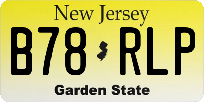 NJ license plate B78RLP