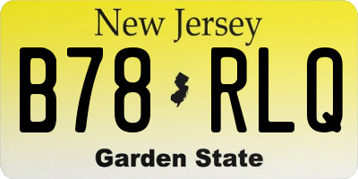 NJ license plate B78RLQ