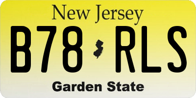NJ license plate B78RLS