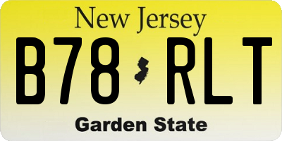 NJ license plate B78RLT