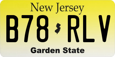 NJ license plate B78RLV