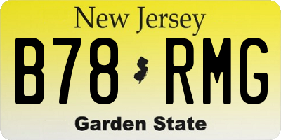 NJ license plate B78RMG