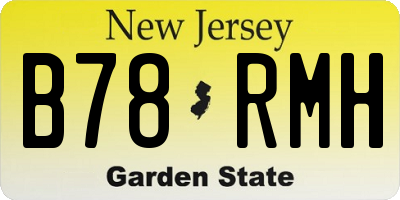 NJ license plate B78RMH