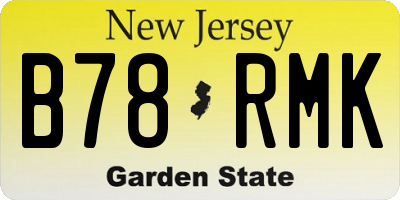 NJ license plate B78RMK