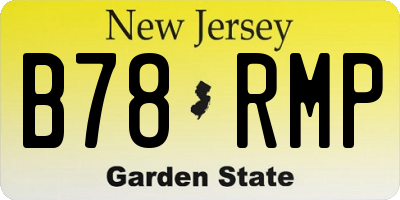 NJ license plate B78RMP