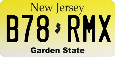 NJ license plate B78RMX