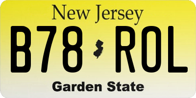 NJ license plate B78ROL