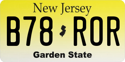 NJ license plate B78ROR