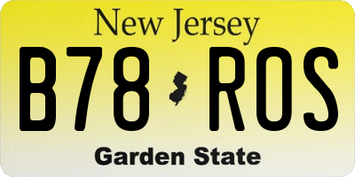 NJ license plate B78ROS