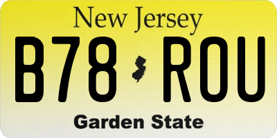 NJ license plate B78ROU