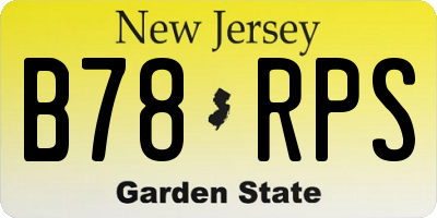 NJ license plate B78RPS