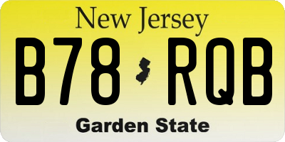 NJ license plate B78RQB