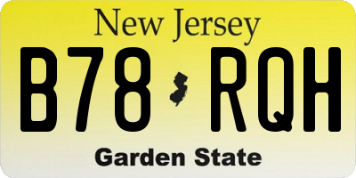 NJ license plate B78RQH