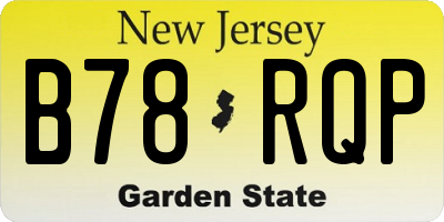 NJ license plate B78RQP