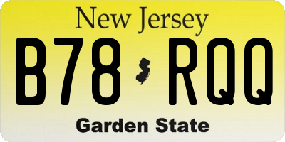 NJ license plate B78RQQ