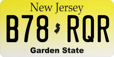 NJ license plate B78RQR