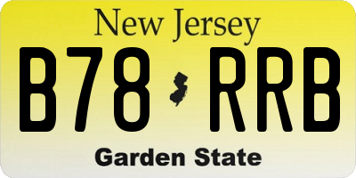NJ license plate B78RRB