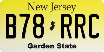 NJ license plate B78RRC