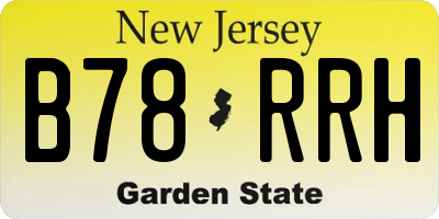 NJ license plate B78RRH