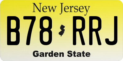 NJ license plate B78RRJ