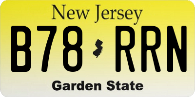 NJ license plate B78RRN