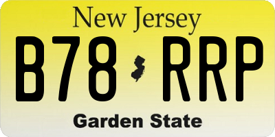 NJ license plate B78RRP