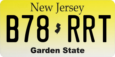 NJ license plate B78RRT